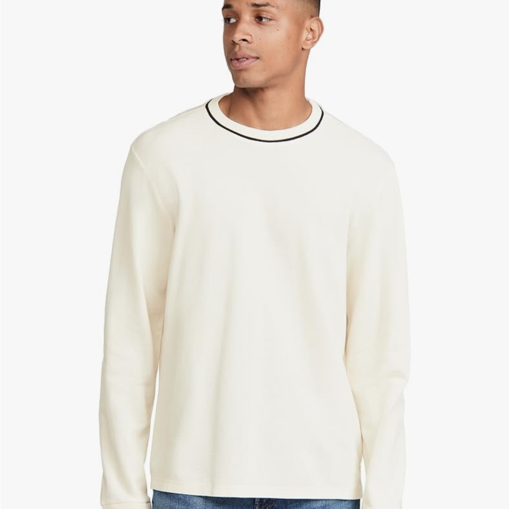 New With Tags- Club Monaco Cream Long Sleeve Tee
